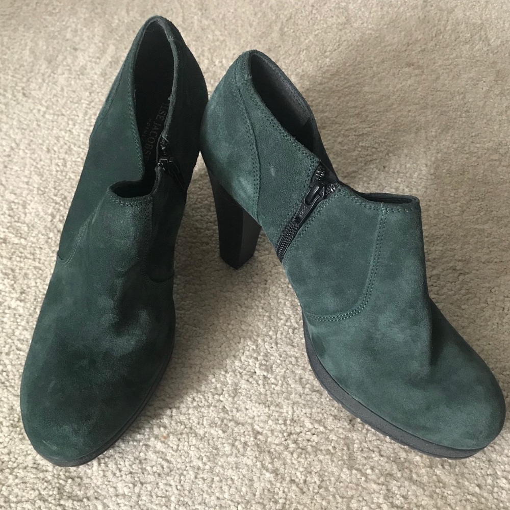 Ilse Jacobson Green Suede Booties